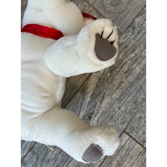 NWT Coca Cola Teddy Bear Coke Scarf Stuffed Toys Plush Stuff Animal‎ Polar  12" - Picture 9 of 11